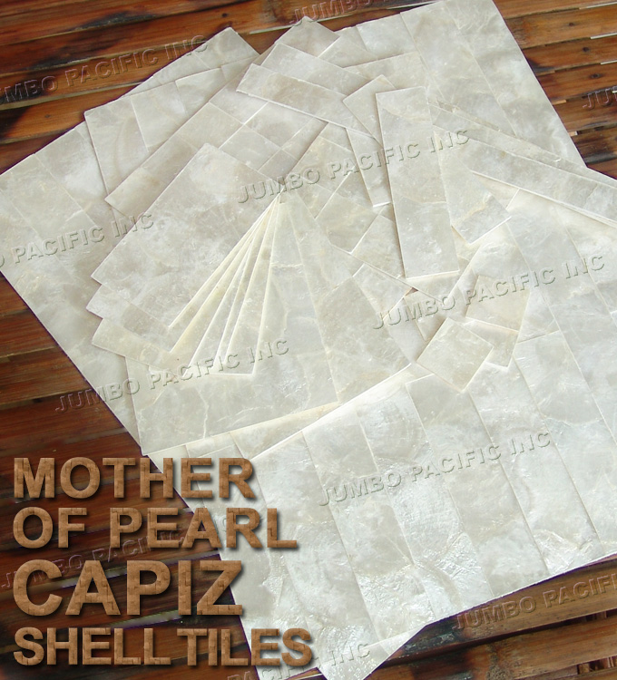 Capiz Mother of Pearl Shell Tiles and Natural Walling