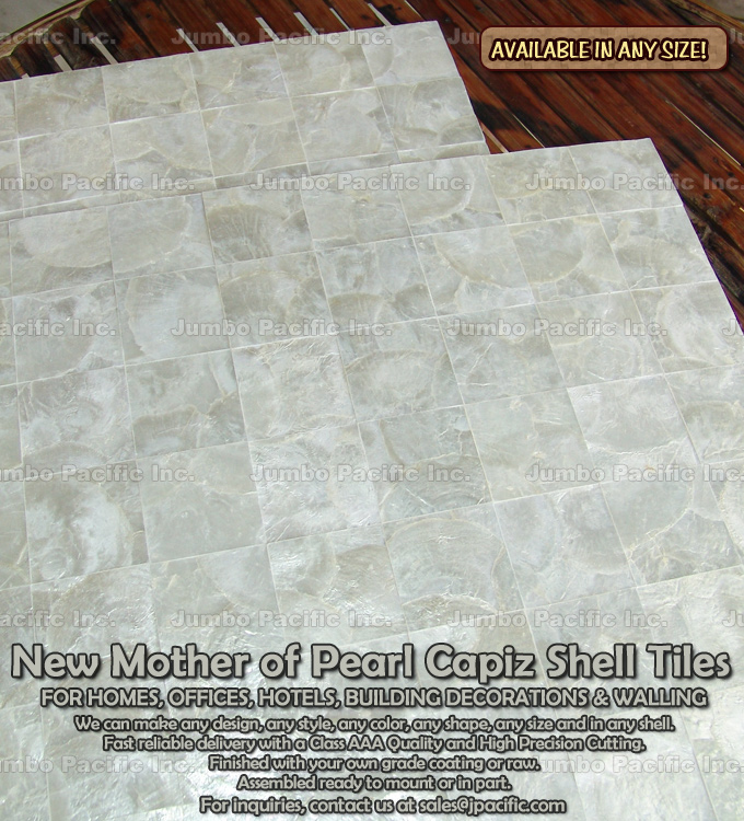 Hotel Decor Laminated Mother of Pearl Shell Wall Panels