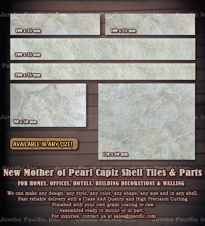 Shell Parts Wall Panels Capiz Tiles Natural Walling