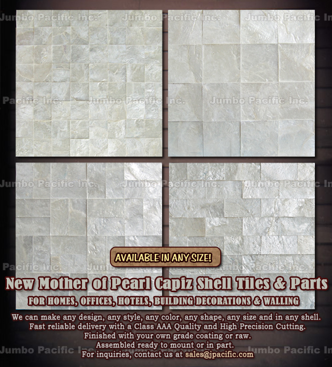 Wall Decor Panel Mothe of Pearl Capiz Shell Tiles